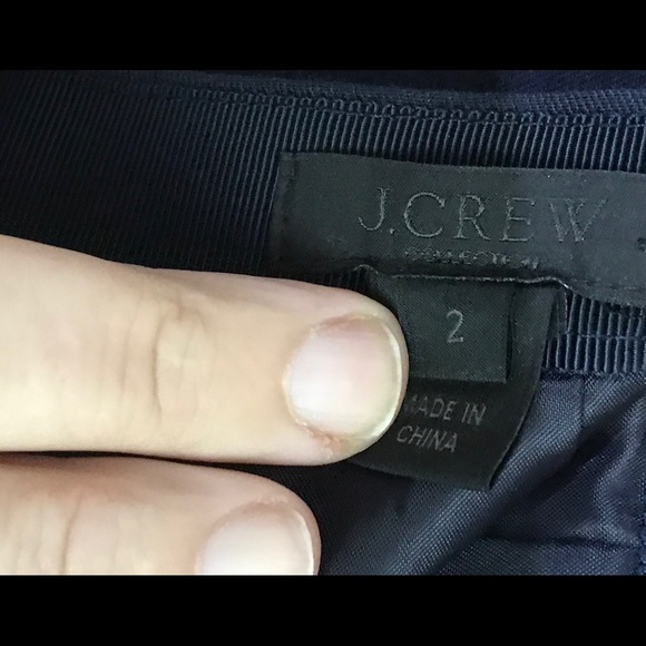 J. Crew Wool & Silk Navy Blue Pencil Skirt Sz 2 - Picture 4 of 6